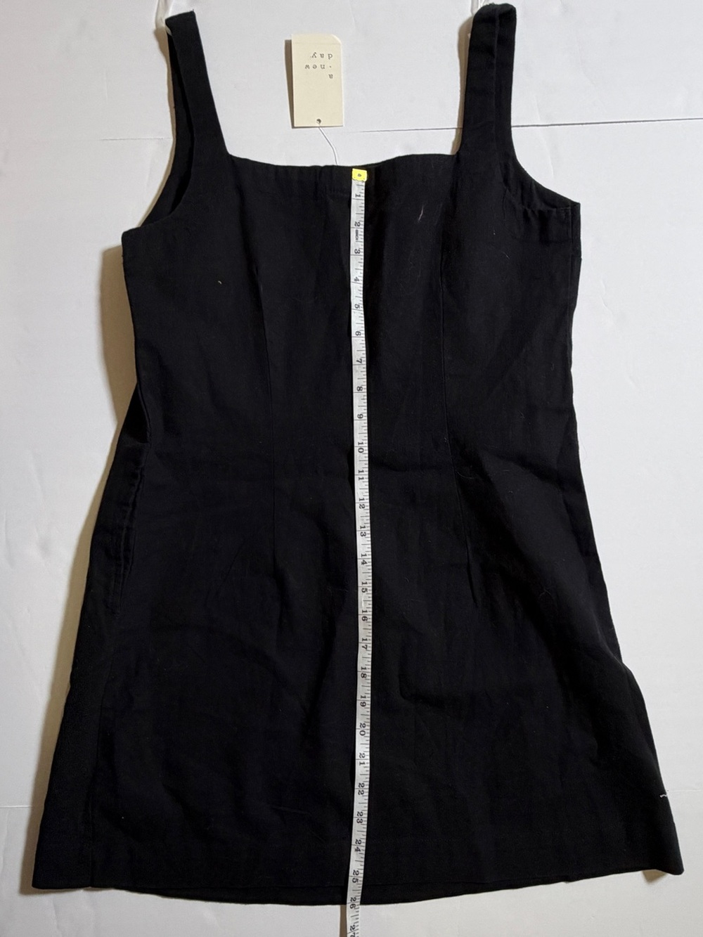A New Day Black Square-Neck Mini Dress Small - Picture 2 of 3